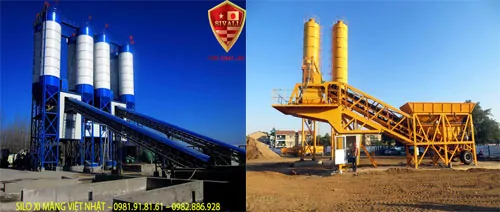 Trạm trộn bê tông Việt Nhật loại cố định và di động