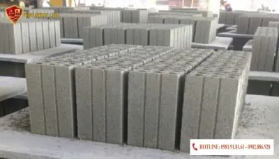 Thành phẩm gạch không nung tại nhà máy.