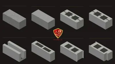 một số mẫu gạch bê tông rỗng, bê tông gạch cơ bản.